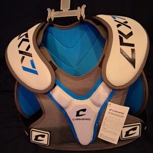 Champro Kids Shoulder Pads - Blue and White